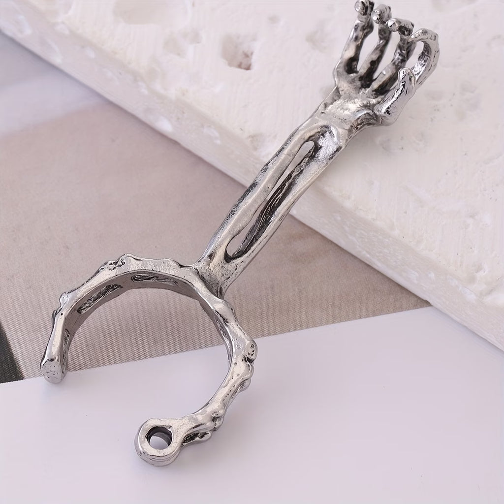 1pc of a Bone-Shaped Smoking Ring with a Skull Design on The Mouthpiece